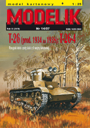 MODELIK 14/07 T-26 PRODUKCJI 1934 LUB 1938 LUB T-26-4