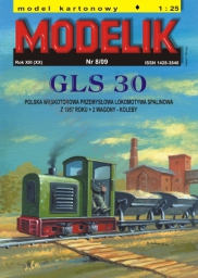 MODELIK 08/09 GLS-30 + 2 wagony-koleby