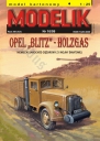 MODELIK 16/09 OPEL BLITZ HOLZGAS