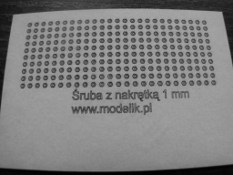 MODELIK A013 Nakrętki 1 mm z widoczną końcówką śruby