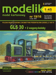 MODELIK 19/16 GLS 30 + dwa wagony koleby