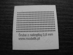 MODELIK A014 Nakrętki 0,8 mm z widoczną końcówką śruby