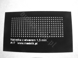 MODELIK A017 Nakrętka 1.5mm z otworem